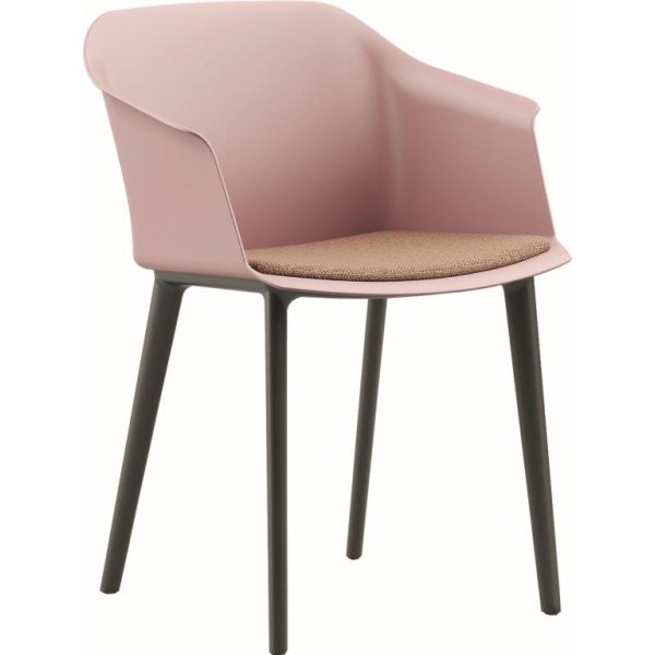 plastová stolička Aurum čalúnený sedák