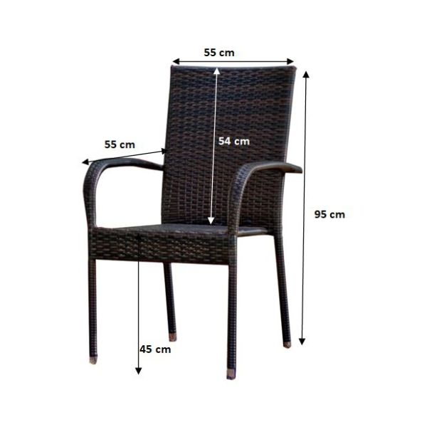 ratanová stolička Sottile