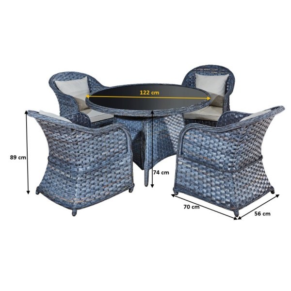 Ratanová záhradná zostava Moderno