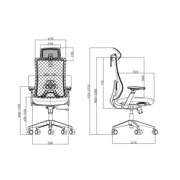 kancelárska stolička Rhod