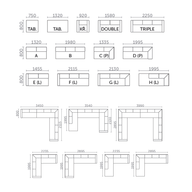 luxusná sedacia súprava Bel Canto