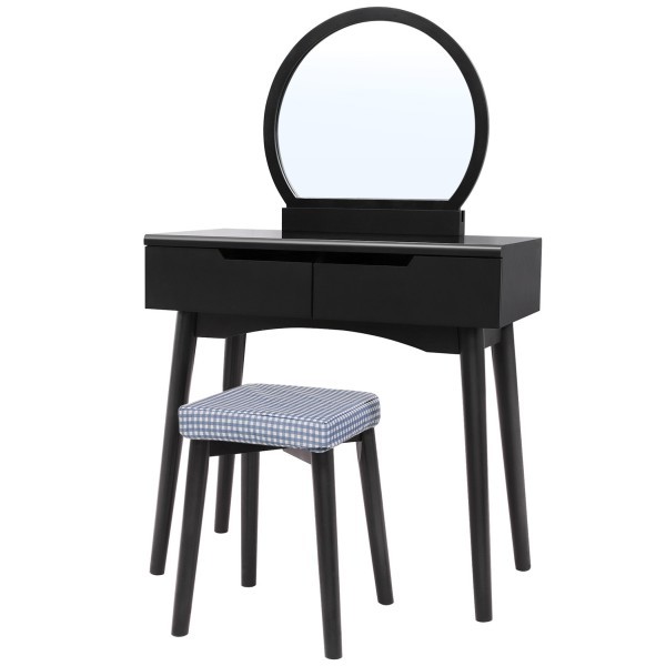 toaletný stolík so zrkadlom Louise Orleans Black