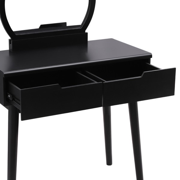 toaletný stolík so zrkadlom Louise Orleans Black