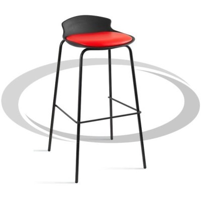 čierna kostra / červený poťah