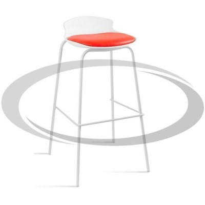 biela kostra / červený poťah